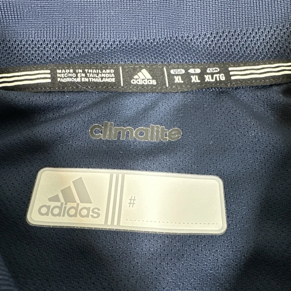 Michigan Wolverines Adidas Climalite Men's XL Blue NCAA Football Golf Polo